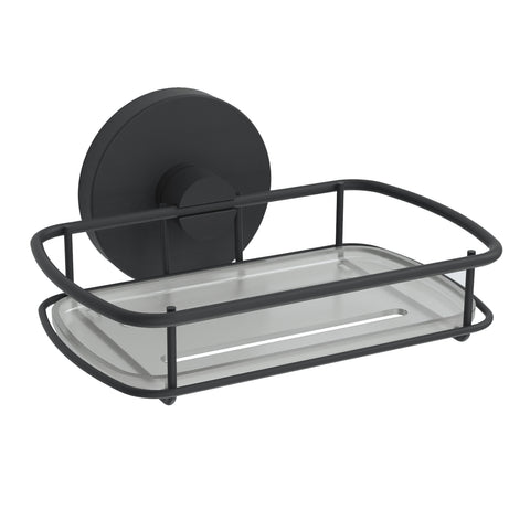 Estate Matte Black Suction Soap Dish