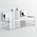 Polished Stainless Steel Suction Acrylic Large Shower Caddy