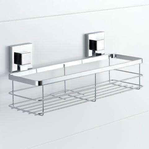 Polished Stainless Steel Suction Large Shower Caddy