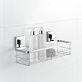 Polished Stainless Steel Suction Large Shower Caddy