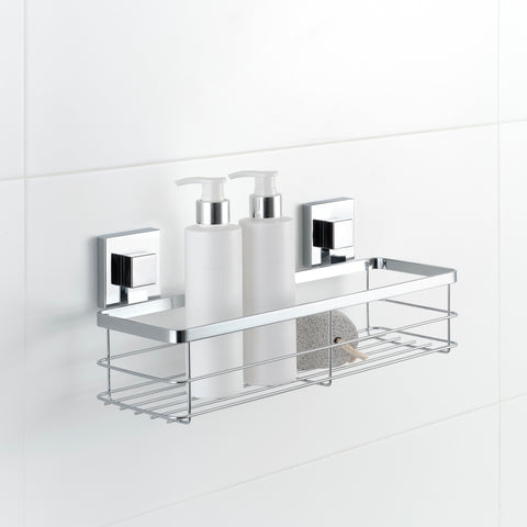 Polished Stainless Steel Suction Large Shower Caddy