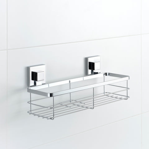 Polished Stainless Steel Suction Large Shower Caddy