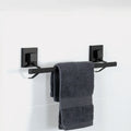Matte Black Suction 40cm Single Towel Rail