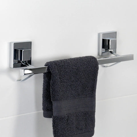 Polished Stainless Steel Suction 40cm Single Towel Rail