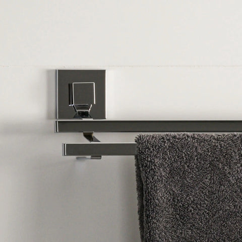 Polished Stainless Steel Suction 60cm Double Towel Rail