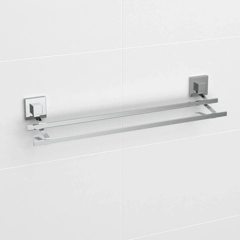 Polished Stainless Steel Suction 60cm Double Towel Rail