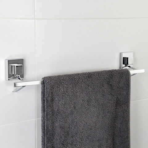 Polished Stainless Steel Suction 60cm Single Towel Rail