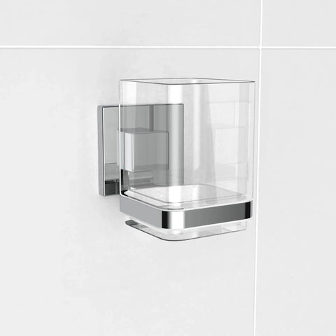 Polished Stainless Steel Suction Bathroom Tumbler