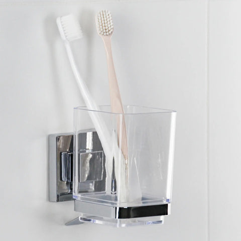 Polished Stainless Steel Suction Bathroom Tumbler