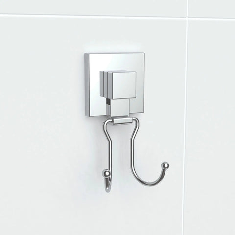 Polished Chrome Suction Double Hook