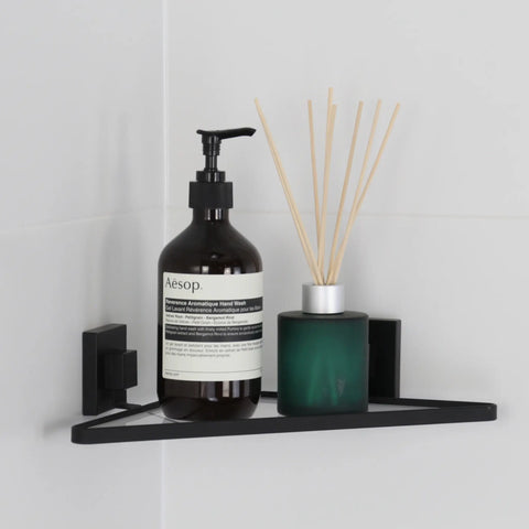 Matte Black Acrylic Corner Shelf