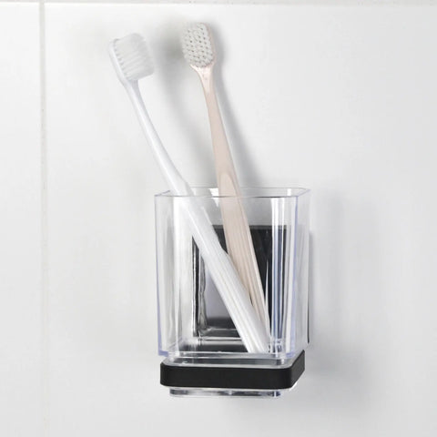 Matte Black Suction Bathroom Tumbler