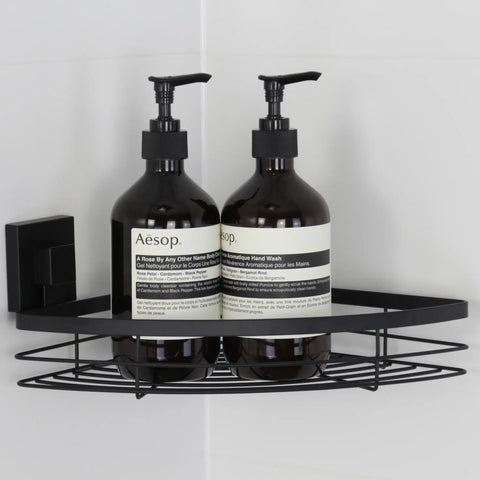 Matte Black Suction Corner Caddy