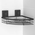 Matte Black Suction Corner Caddy