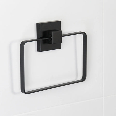 Matte Black Suction Hand Towel Ring