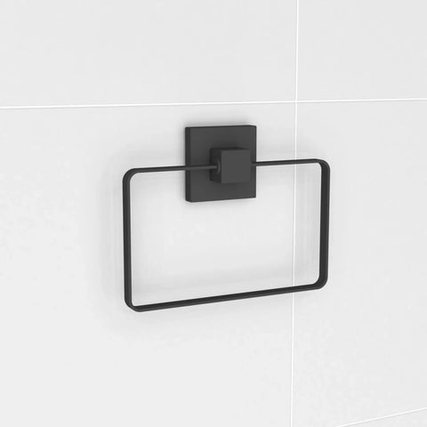 Matte Black Suction Hand Towel Ring