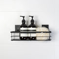 Matte Black Stainless Steel Suction Large Shower Caddy