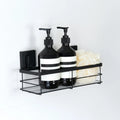Matte Black Suction Acrylic Large Shower Caddy