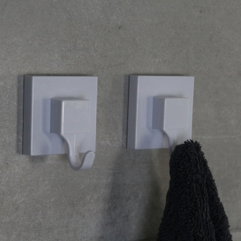 Matte White Suction Bathroom Hook