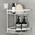 Matte White Suction Double Corner Caddy