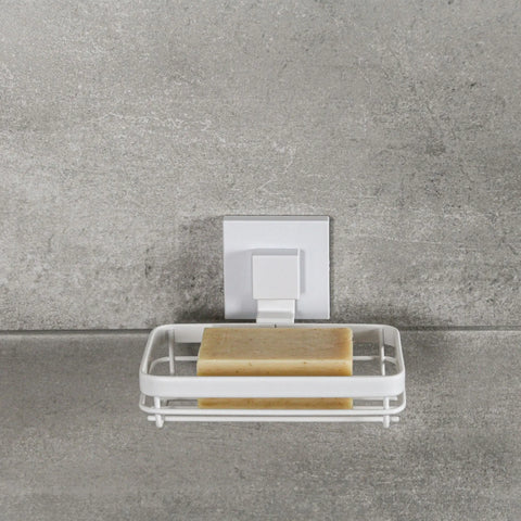 Matte White Suction Soap Dish