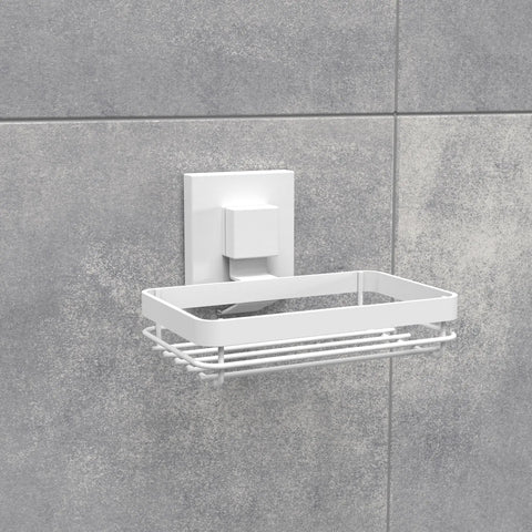 Matte White Suction Soap Dish