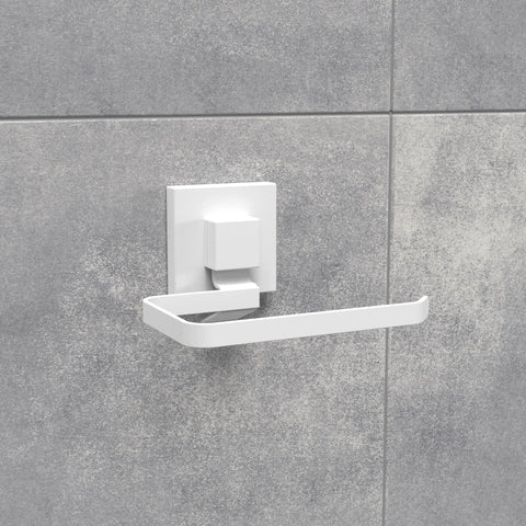 Matte White Suction Toilet Roll Holder