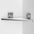 Polished Stainless Steel Acrylic Corner Shelf