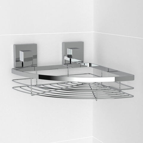 Polished Stainless Steel Suction Corner Caddy
