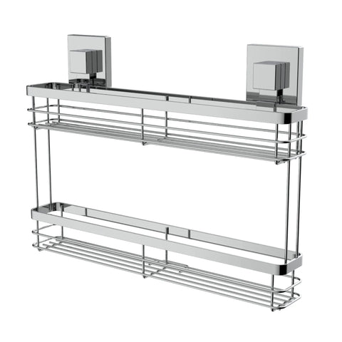 Polished Stainless Steel Double Spice Rack