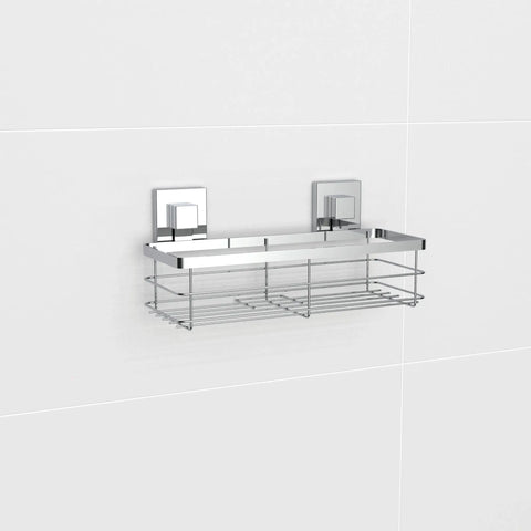 Polished Stainless Steel Suction Large Shower Caddy
