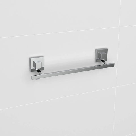 Polished Stainless Steel Suction 40cm Single Towel Rail