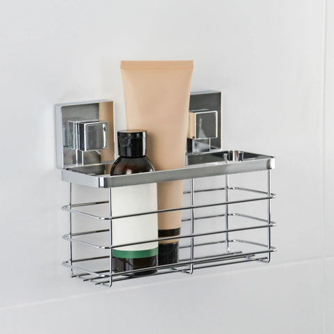 High Gloss Stainless Steel Suction Shower Caddy