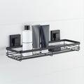 Matte Black Suction Bathroom Shelf