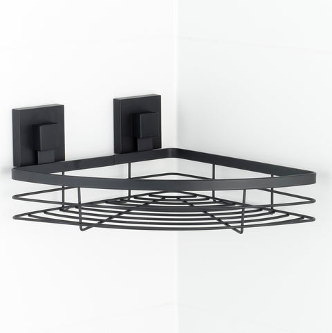 Matte Black Suction Corner Caddy