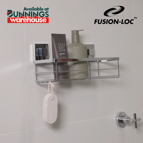 Fusion-Loc Stainless Steel Suction Large Shower Caddy