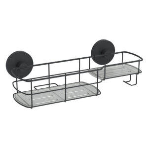 Fusion-Loc 26kg Stainless Steel Suction Frosted Acrylic Bathroom Shelf